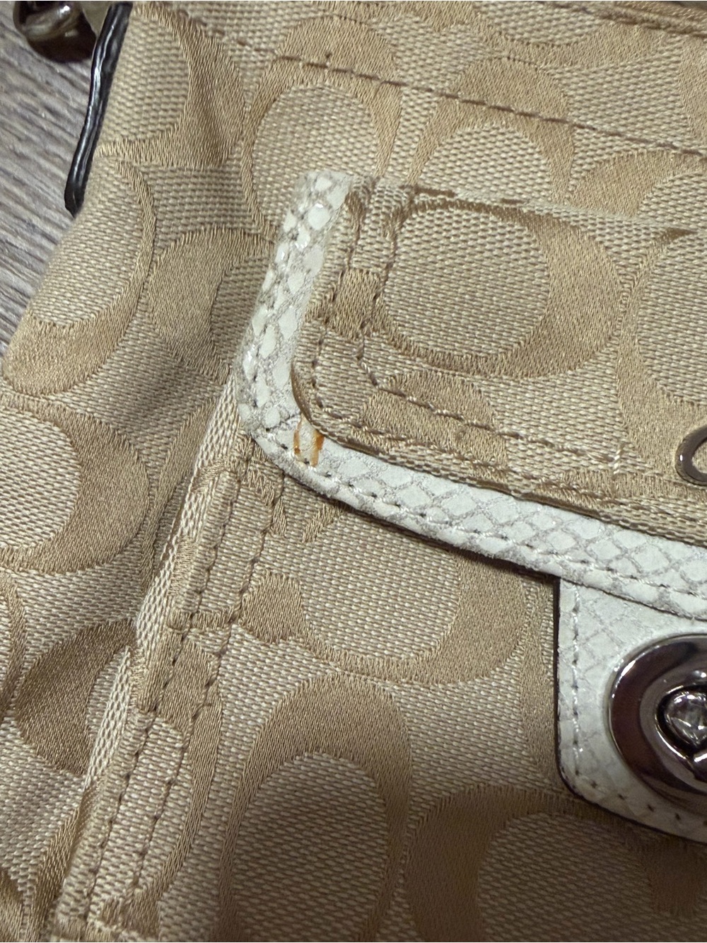 Coach Tan Signature Canvas Crossbody Bag - Picture 4 of 5